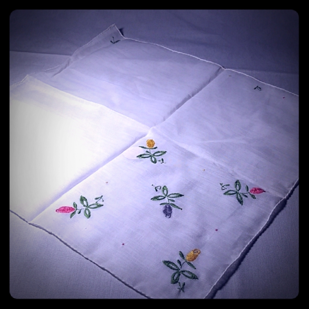 York Street Embroidered in Madeira Hankie